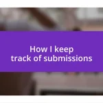 How I keep track of submissions